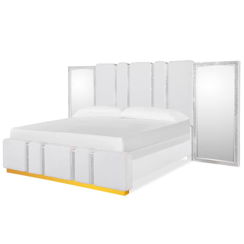 Zoe Crystal Bedroom Set with LED Lighting