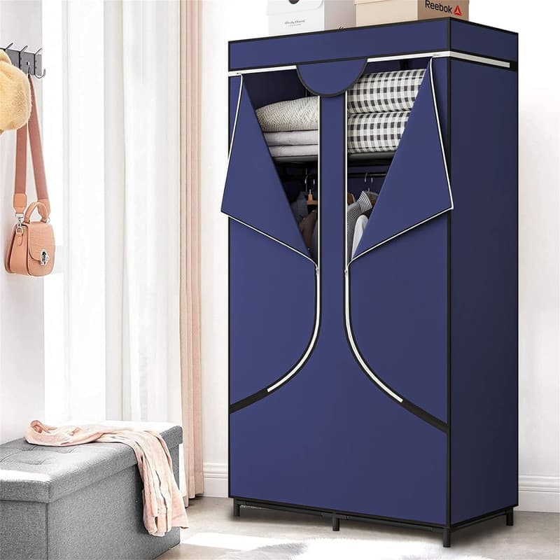 Portable Wardrobe Closet Clothing Organizer - 17.7"D x 34.6"W x 66.1"H