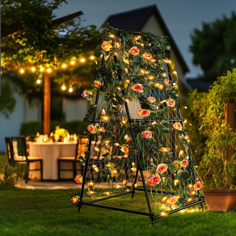 Vegetable Fruit Flower Trellis for Raised Bed Frame Garden Arch Metal Plant Support for Climbing Plants Cucumber Outdoor