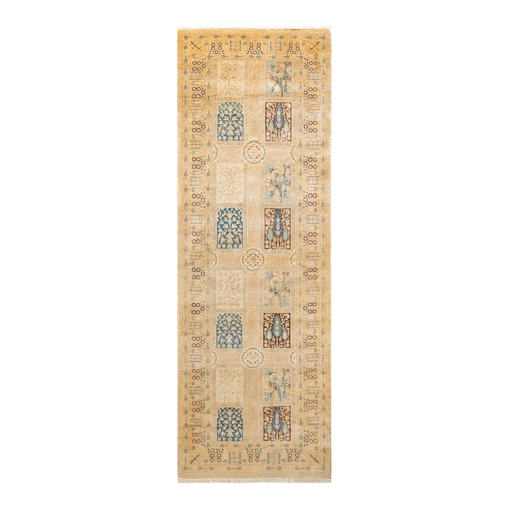 Overton Handknotted Wool Traditional Oriental Ivory Runner