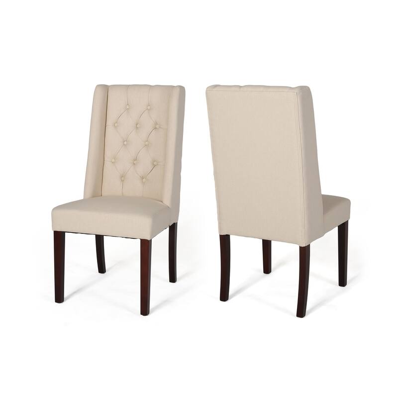 Blount Wooden Dining Chair with Fabric Cushions (Set of 2) by Christopher Knight Home