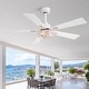 preview thumbnail 5 of 77, 42"/52" Modern Farmhouse Ceiling Fan, Remote Control, Quiet Reversible DC Motor, Timer, Black and Walnut Finish