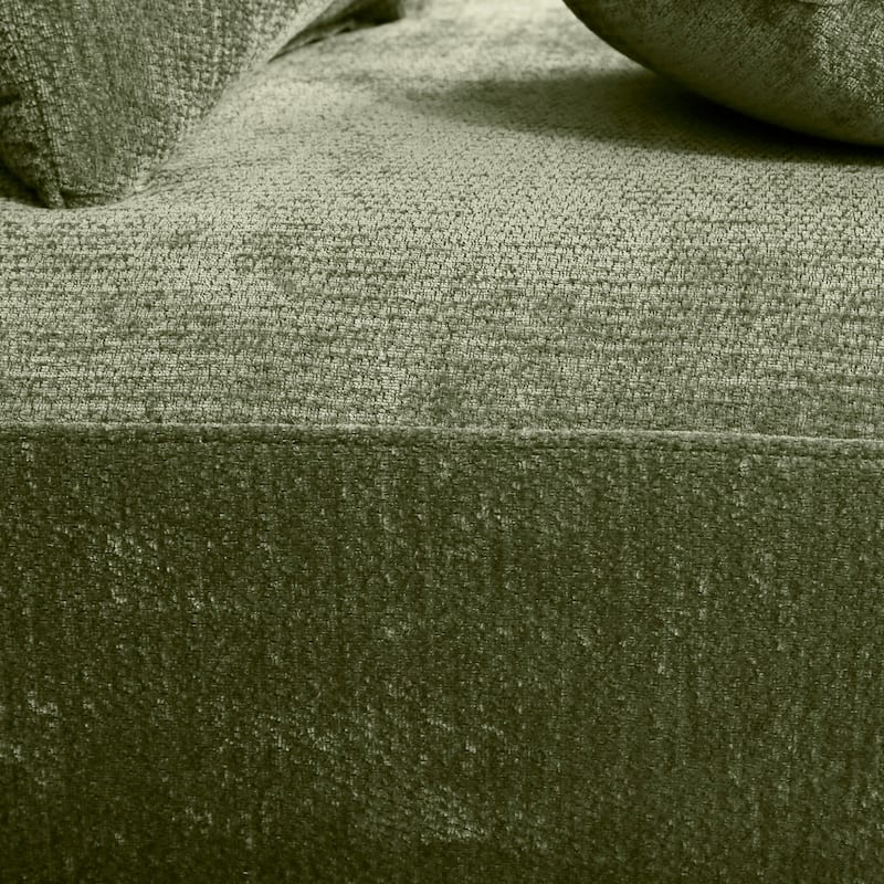 140" Modern Curved Sectional Sofa with High-Density Fully Compressed Sponge and Chaise Lounge, 3-Piece Set,Right Hand Facing