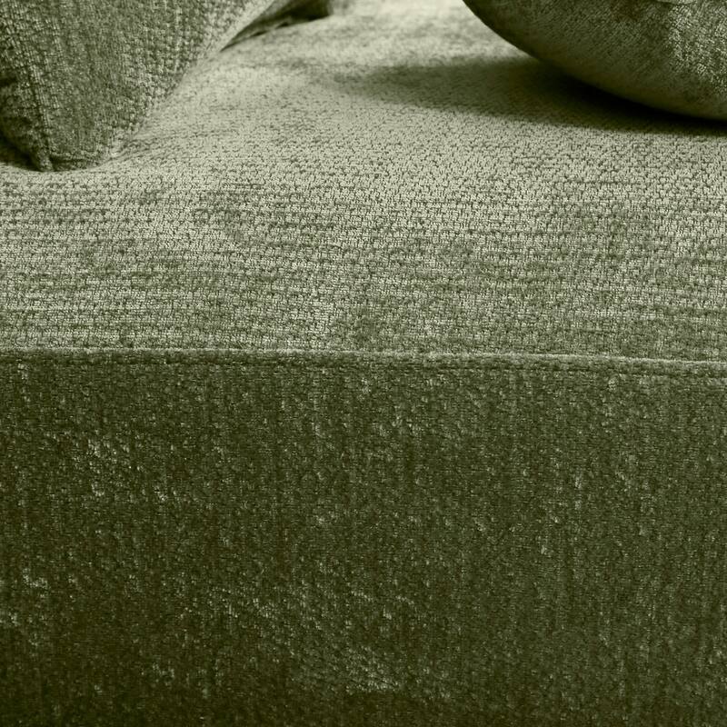 Curved Sectional Sofa with Chaise Lounge, High-Density Fully Compressed Sponge 7 Seat Sofa, Comfy Round Upholstered Couch