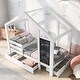 preview thumbnail 6 of 11, Full House Bed with Blackboard and Drawers, Two Assembly Options