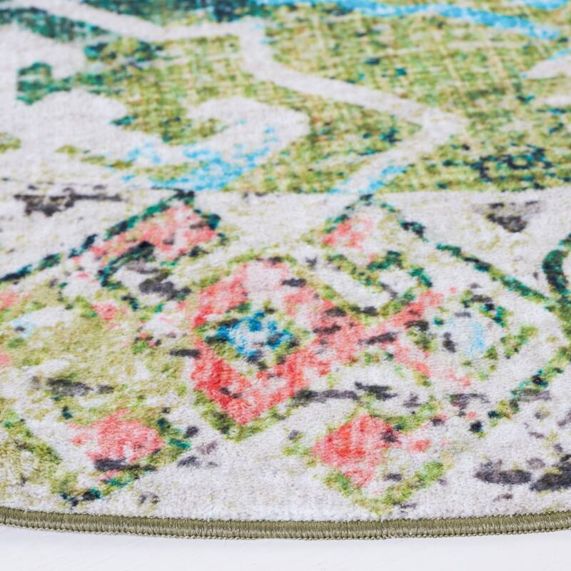 SAFAVIEH Paint Brush Machine Washable Slip Resistant Elvezia Rug
