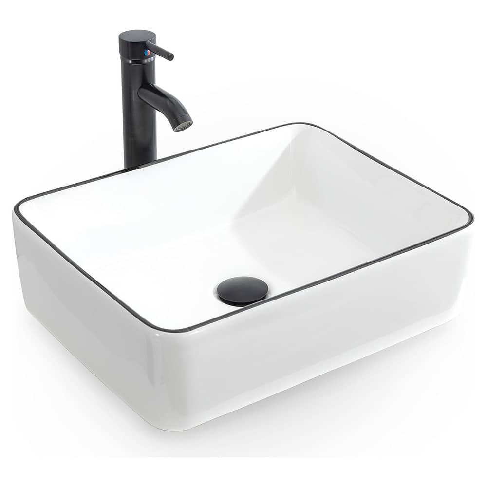 Eclife Artistic Vessel Sinks for Bathroom Vanity Tempered Glass Ceramic Basin