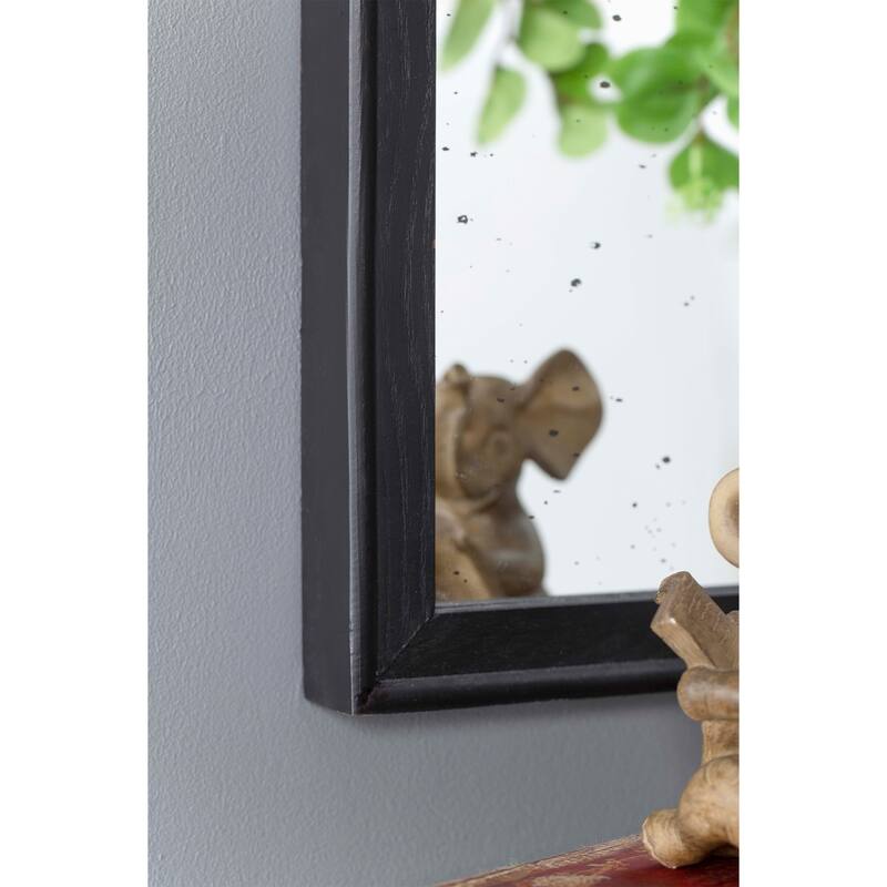 23" x 42" Carved Rose Antique Mirror Frame, Wood Arch Mirror - Gold