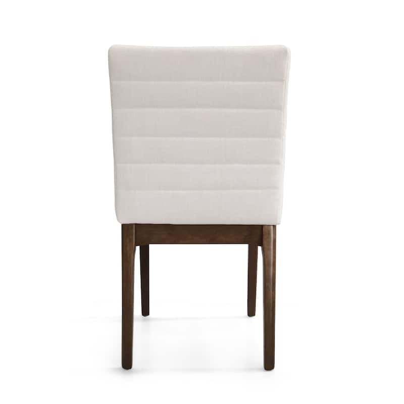 2-Piece Kitchen Upholstered Dining Chair Set with Solid Wood Legs