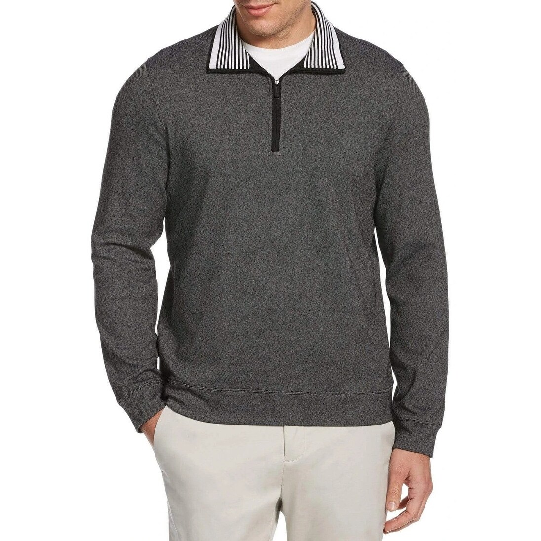 perry ellis quarter zip sweater
