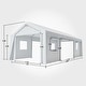 preview thumbnail 25 of 42, Heavy Duty Carport with Roll-Up Sidewall and Ventilated Windows with Removable Sidewalls