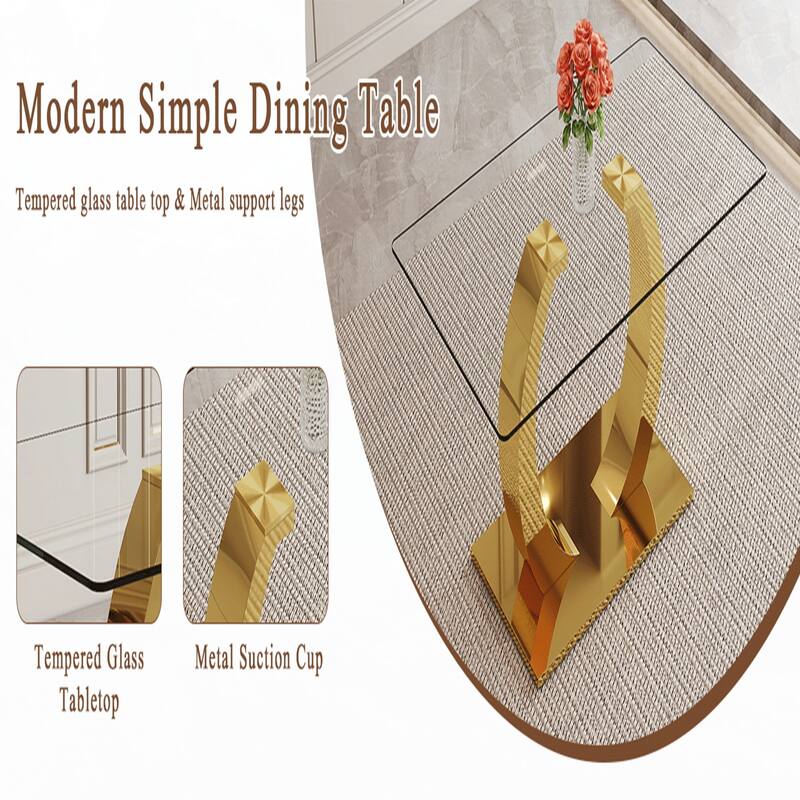 Transparent Glass Dining Table