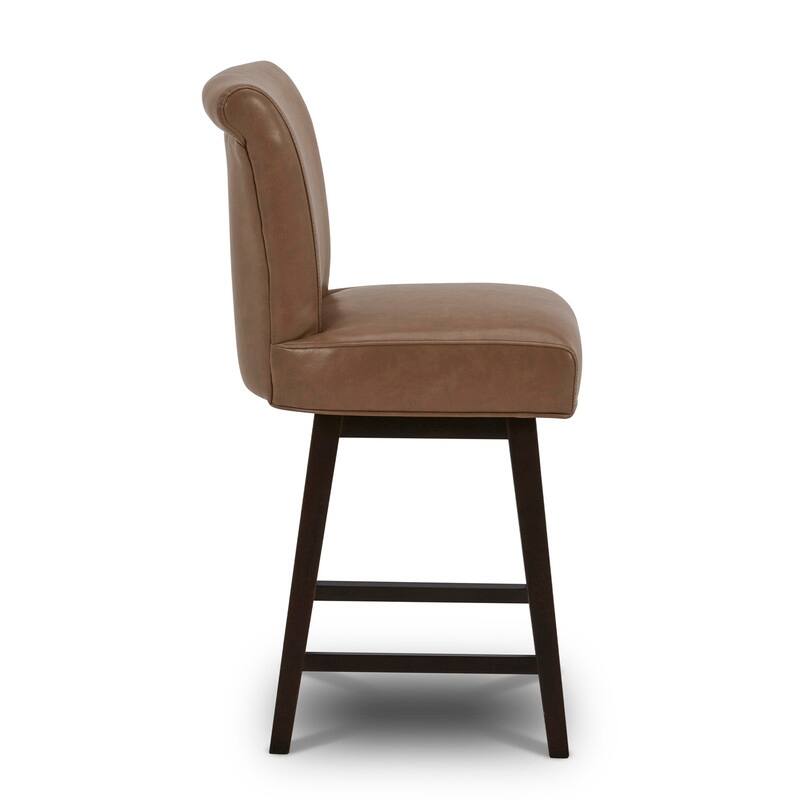 Spruce & Spring Noah Modern Upholstered Counter Height Swivel Barstool Single