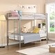 preview thumbnail 1 of 14, Twin over Twin Size Metal Frame Bunk Bed