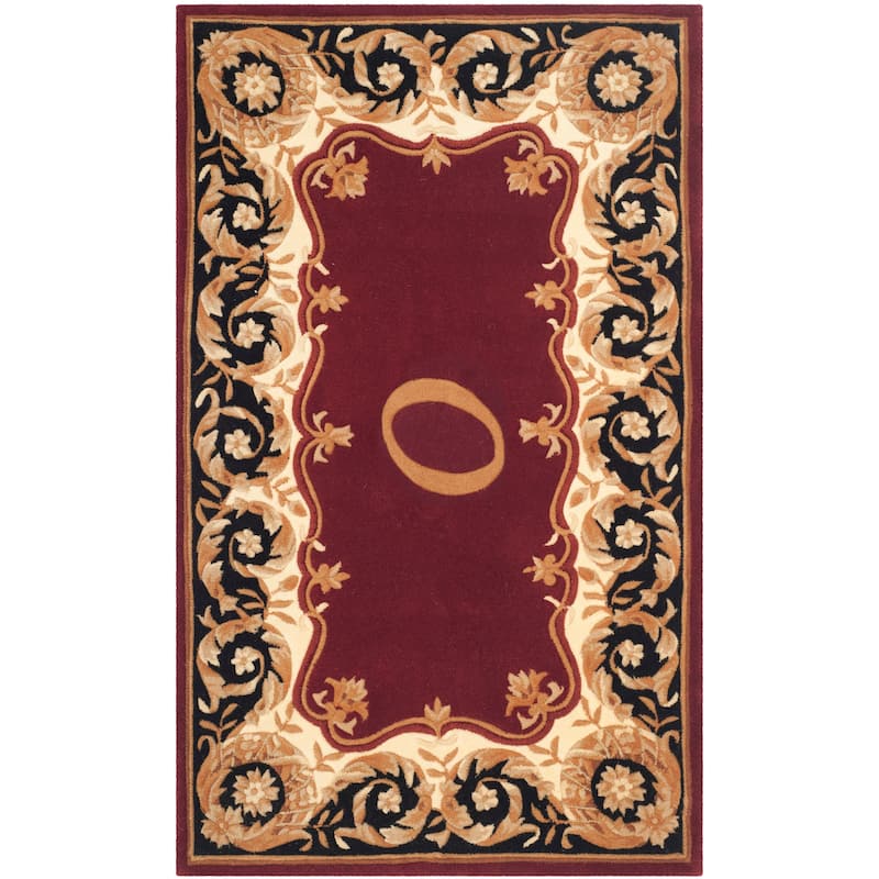 SAFAVIEH Handmade Naples Bojka Traditional Oriental Wool Rug - 5' x 8' - Maroon O - Rectangle