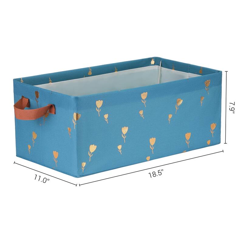 Storage Cube, Fabric Storage Bin with Handles for Shelves Closet, 1 Pack Storage Basket for Organizing Clothes Books - 19*11*8in