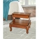 preview thumbnail 1 of 0, Linon Macon Bed Steps with Drawer Brown