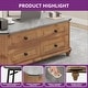 preview thumbnail 10 of 10, Moasis Farmhouse 36" Lift-top Rectangular Antique Coffee Table with 2 Drawers Hidden Storage