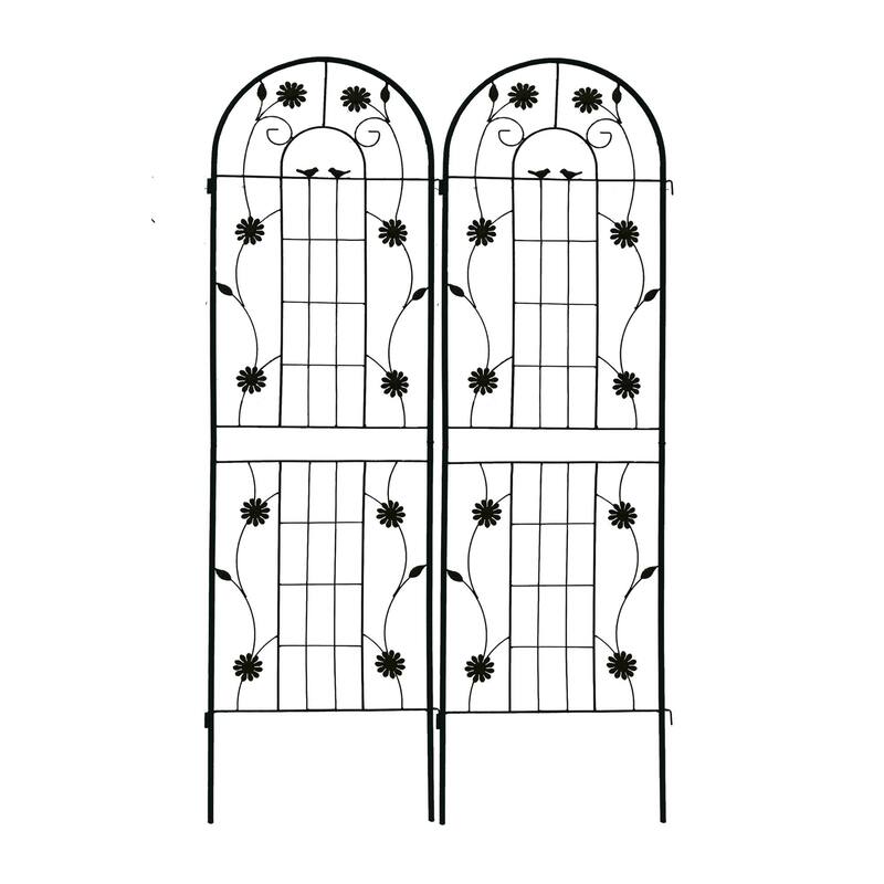2 Pack Metal Garden Trellis Rustproof Trellis for Climbing Plants Outdoor Flower Support