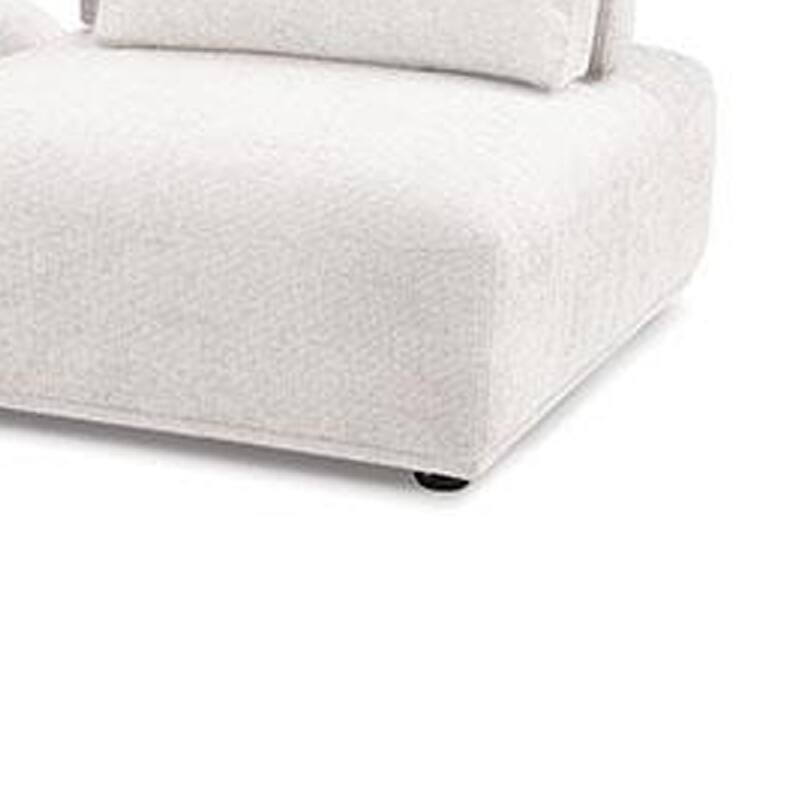 Stavan Modular 2 Seat Sofa, Ottoman, White Boucle, Adjustable Backs