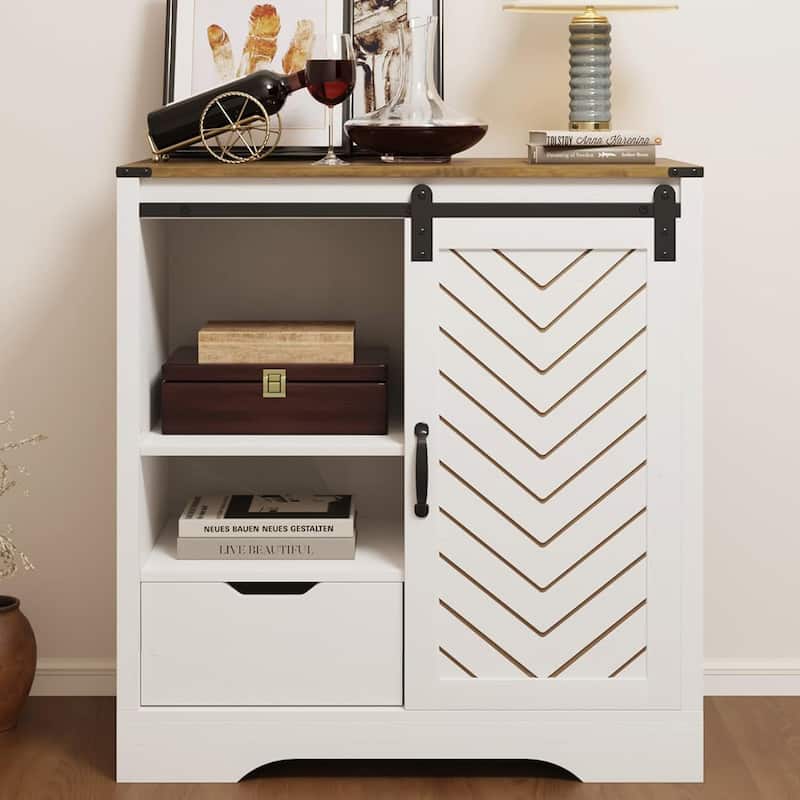 Accent Cabinet with Drawers - N/A - Off-White
