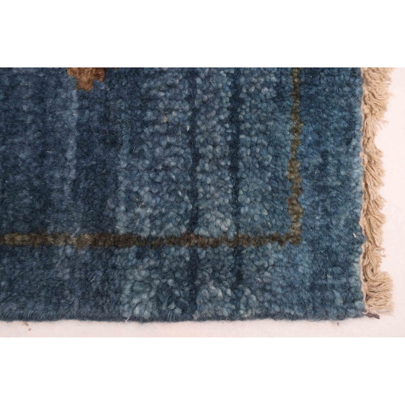 ECARPETGALLERY Hand-knotted Jules Serapi Dark Blue Wool Rug - 8'2 x 9'11