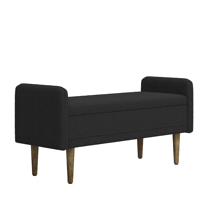Teddy velvet storage stool, ,with storage space