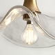 preview thumbnail 10 of 14, Modern Gold 1-Light Pendant Light with Textured Glass for Kitchen Island Bedroom - D11" x H67.9" Max