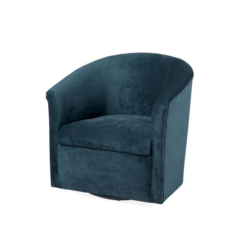 Microfiber Upholstered Swivel Chair W/ Hardwood Frame & Swivel Base
