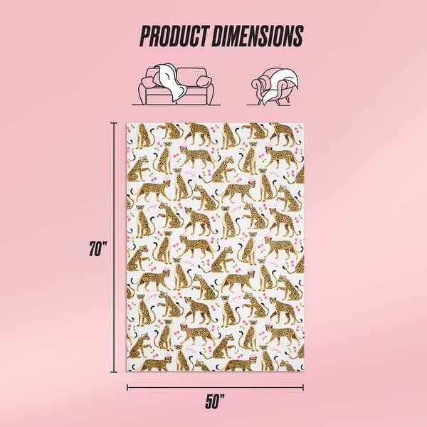 dimension image slide 17 of 18, Juicy Couture 50"x70" Plush Kids Throw Blankets