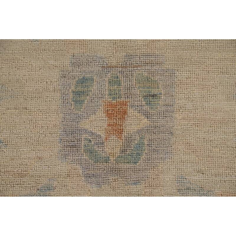 Floral Oushak Turkish Rug Hand-knotted Wool Carpet - 9'2"x 11'9"
