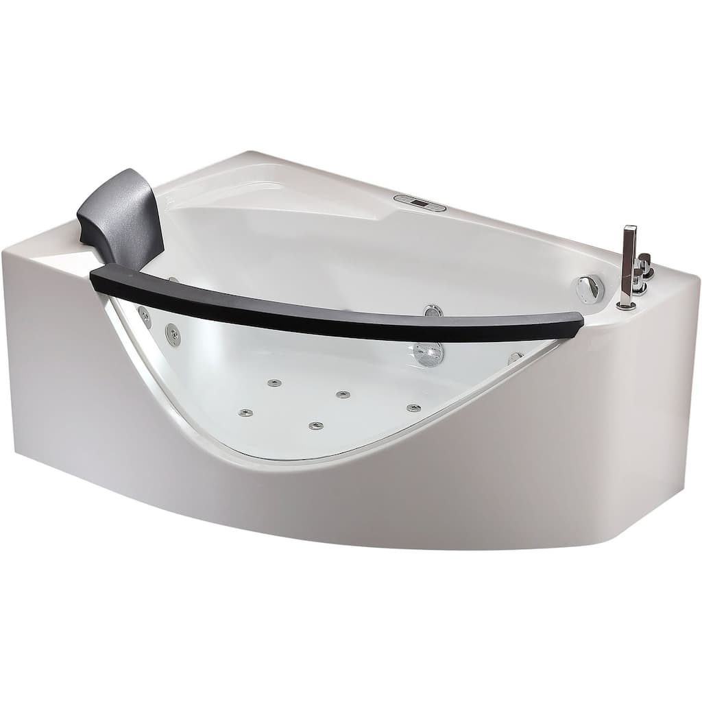Eago 39-2/5" Soaking Bathtub for Corner Installations with Right Drain