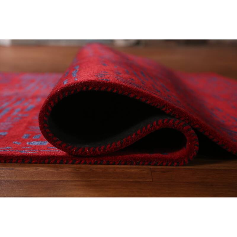 Contemporary Modern Indian Area Rug Handmade Wool Carpet - 5'3" x 7'7"