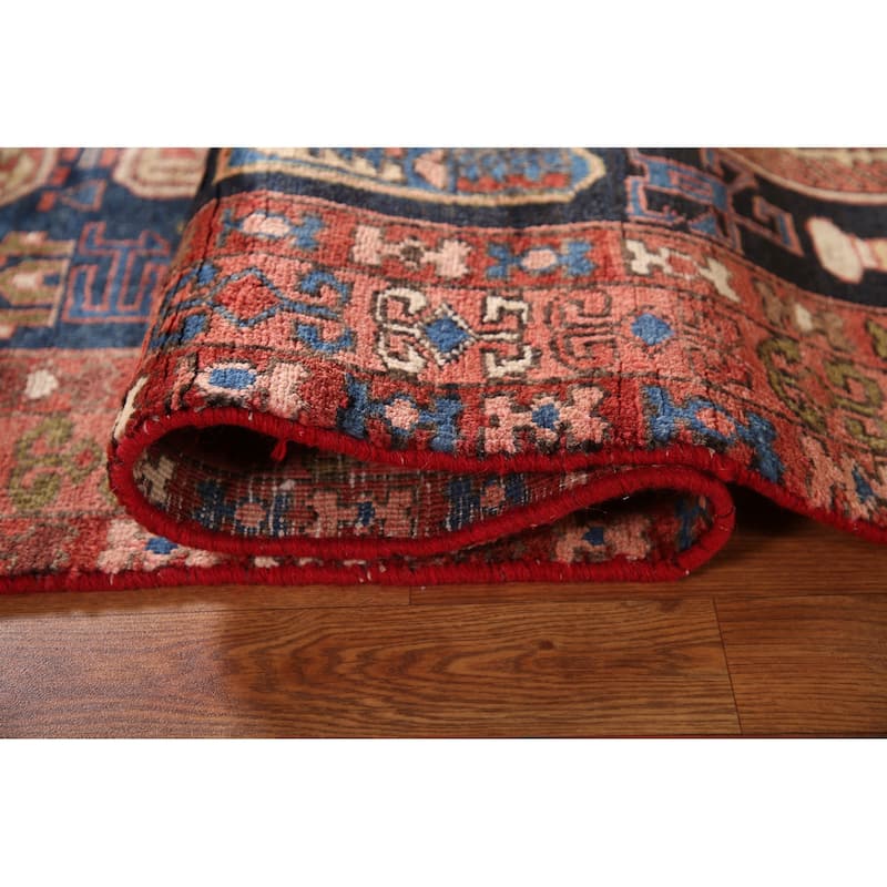 Tribal Meshkin Persian Runner Rug Vintage Wool Carpet - 3'4"x 9'5"