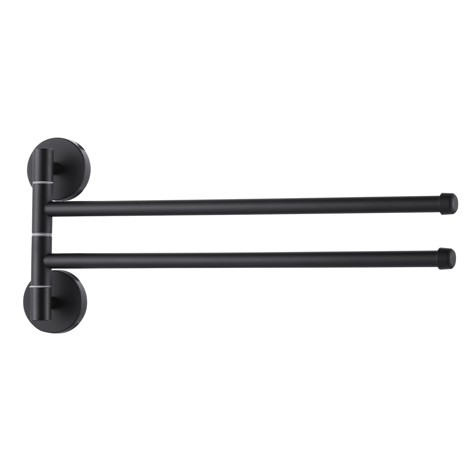 WOWOW Wall Mounted Swivel 2-Arm Towel Bar Bath Hardware Accessory