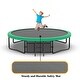 preview thumbnail 20 of 24, 12ft Round Outdoor Trampoline with Safety Enclosure Net and Ladder