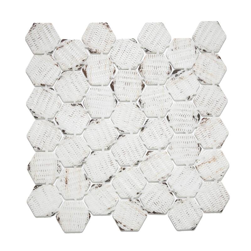 Eterna Hex 2x2 Glass Hexagon Mosaic Tile - Floor, Wall, Backsplash
