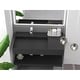 preview thumbnail 2 of 175, Juniper Stone Solid Surface Wall-mounted Vessel Sink 36" Left Basin - Black