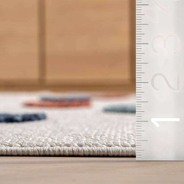 Nuloom Marleigh Raindrop High-Low Kids Tasseled Area Rug