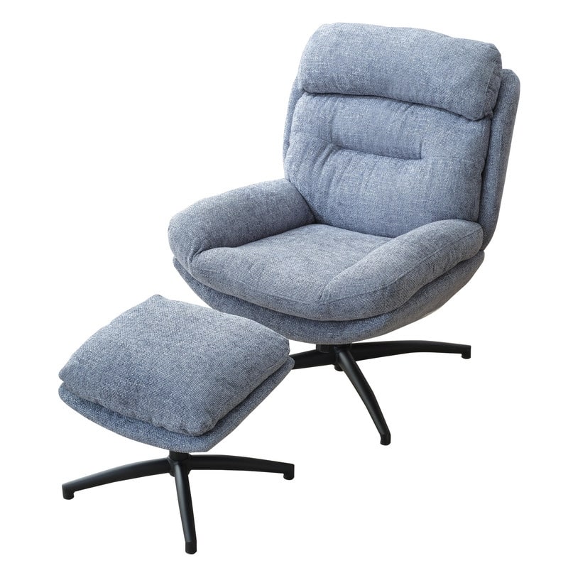 Swivel Accent Chair with Ottoman Rocker Chairs Ottoman Set Rocking Glider Lounge Reading Chair Footrest for Living Room Green