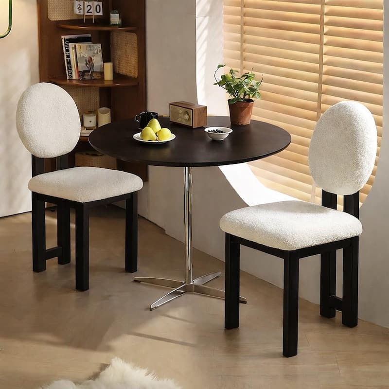 Upholstered Solid Wood Side Chair Dining Chair (Set of 2)