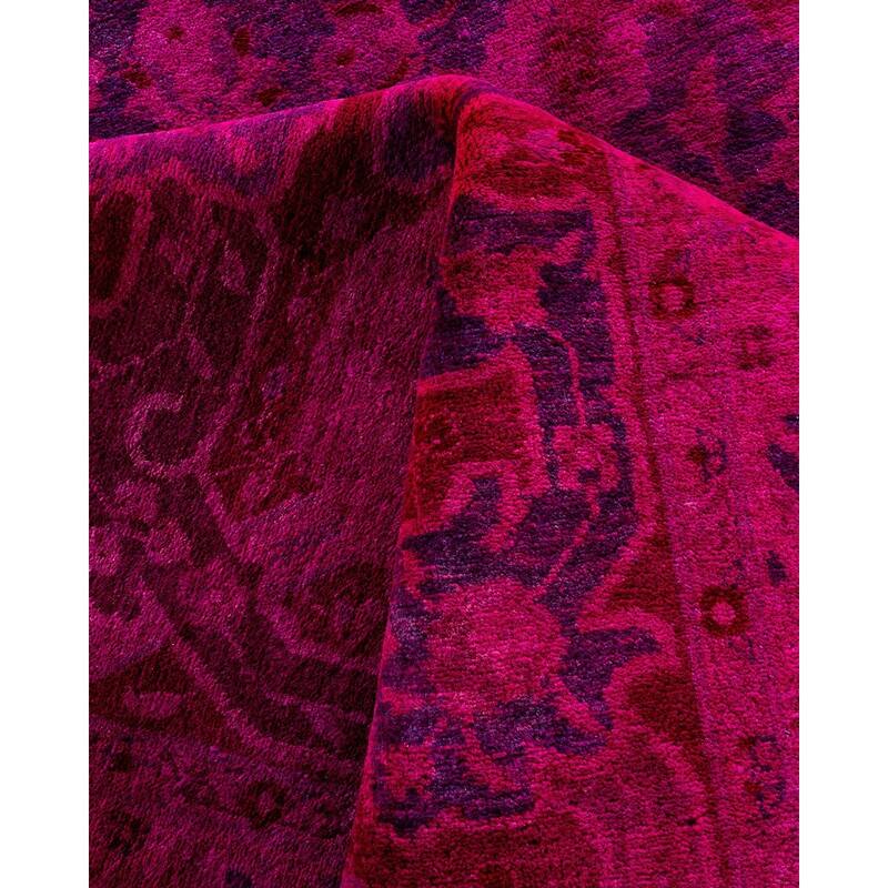Contemporary Overdyed Wool Hand Knotted Area Rug - 9' 5" x 12' 3"