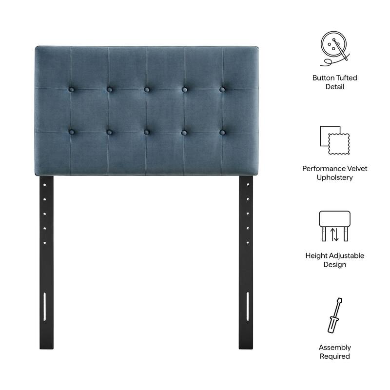 Emily Biscuit Tufted Performance Velvet Headboard