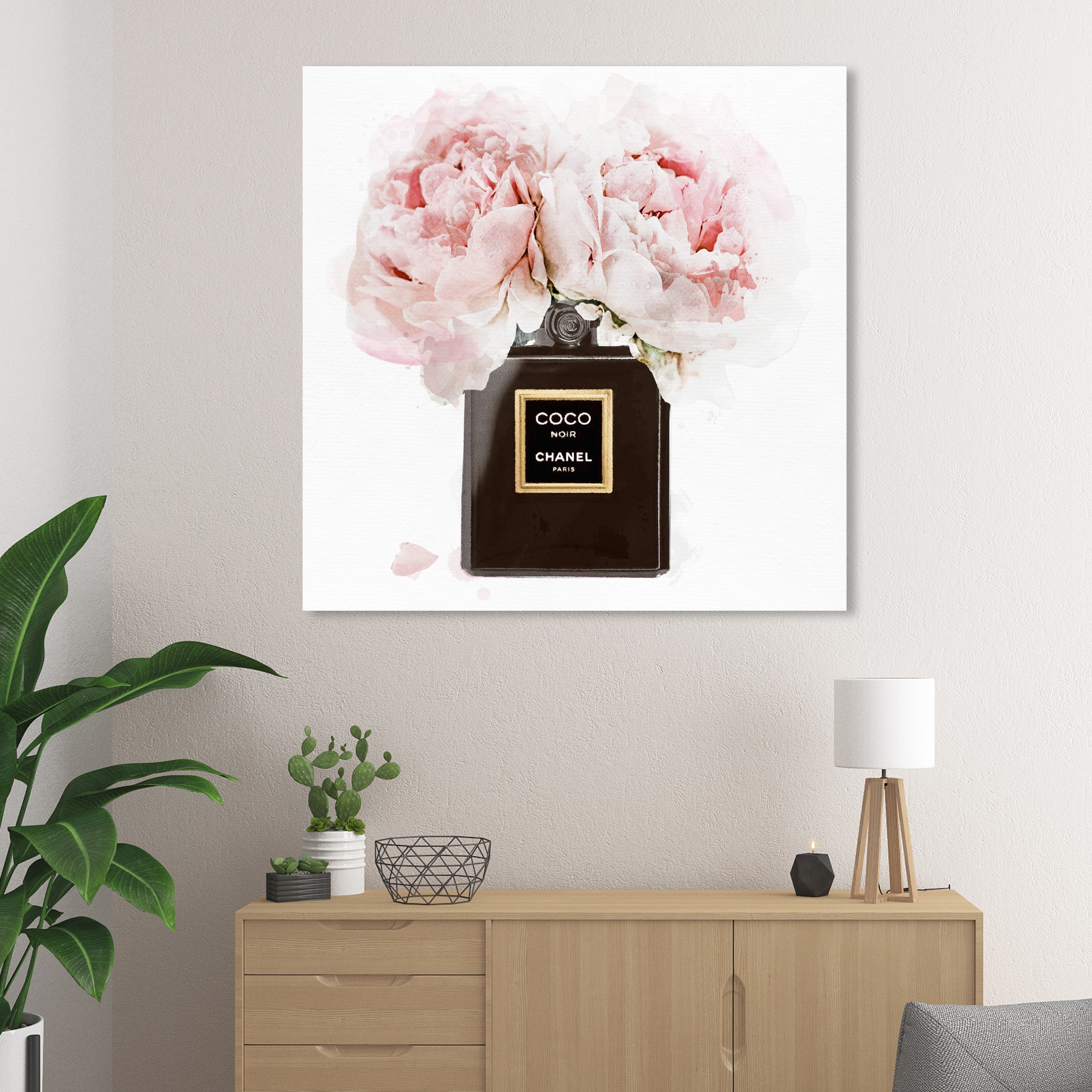 Oliver Gal 'Noir Bouquet' Fashion and Glam Wall Art Canvas Print