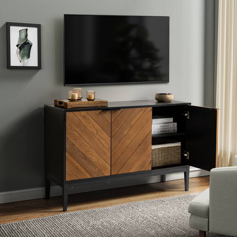 Jakob Modern 3 Doors Sideboard Storage Cabinet with Adjustable Shelf