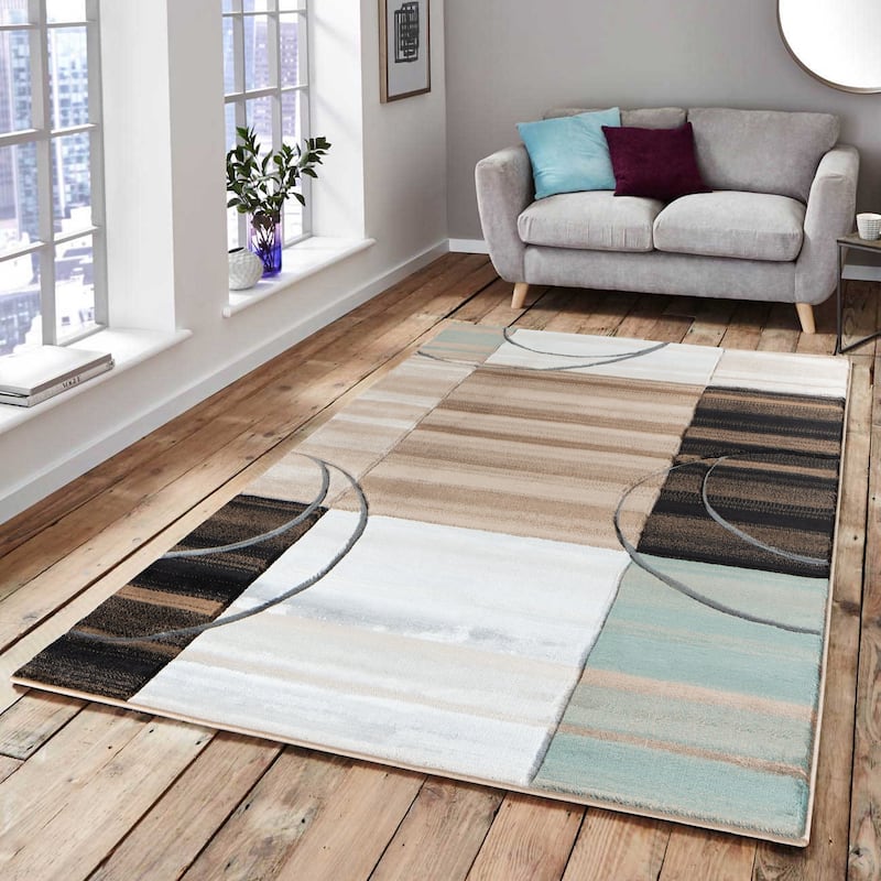 Glamour Brown/Beige Polypropylene Area Rug