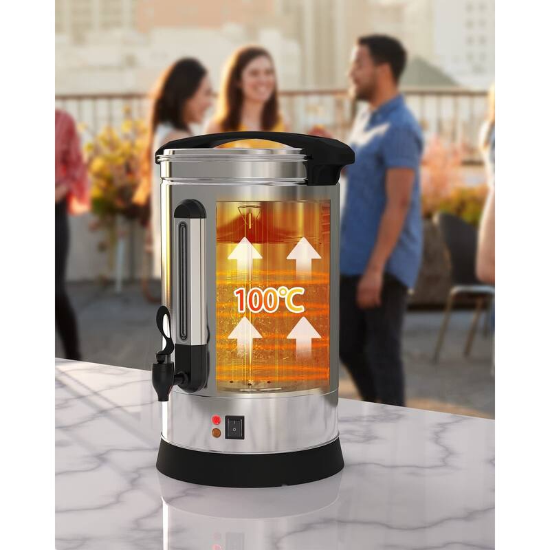 Commercial Coffee Urn, [Quick Brewing] [Food Grade 304 Stainless Steel] Large Coffee Maker for Church