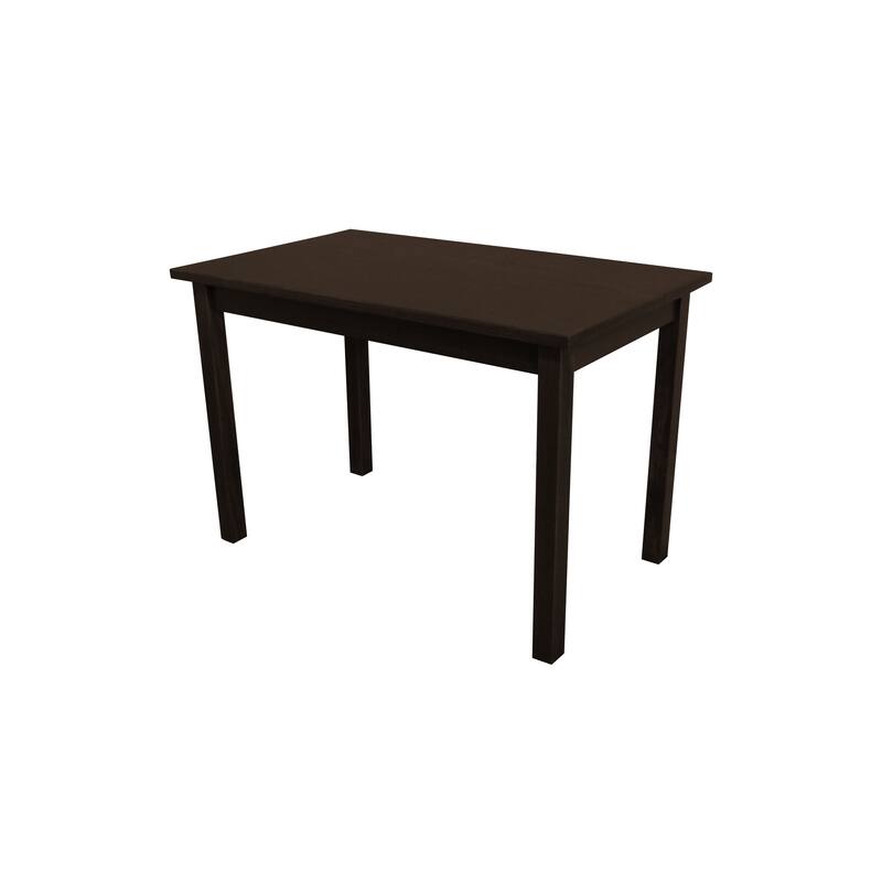 HomeRoots 48" Dark Brown Solid Wood Dining Table - 48.00 in. x 30.00 in. x 27.00 in.