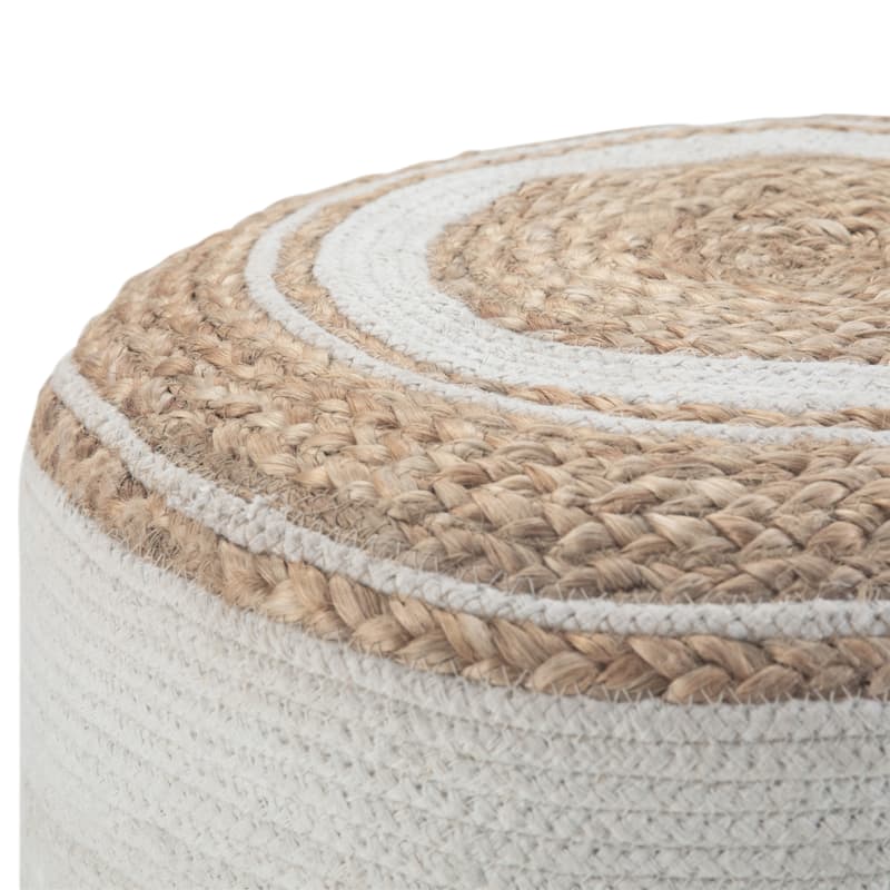 WYNDENHALL Winslet Round Braided Pouf