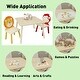 preview thumbnail 16 of 18, 3Pieces Toddler Wooden Table and Chair Set,Natural